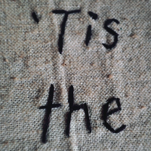 Christmas Picture Tis The Season of Wonder Embroidery Embroidered Vintage Framed - Picture 8 of 8